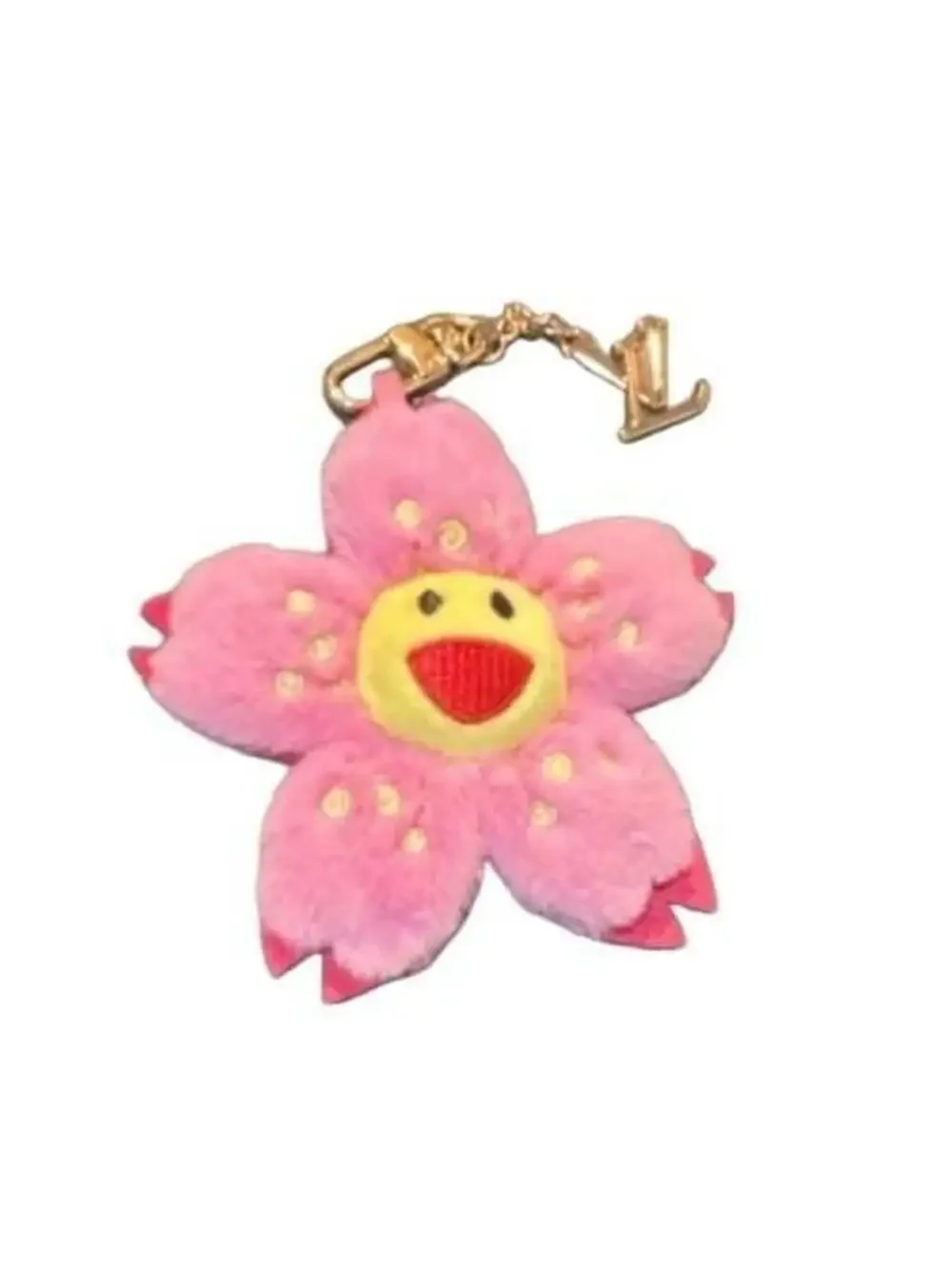 Louis Vuitton x Murakami Cherry Blossom Pink Flower Plush Bag Charm Keychain